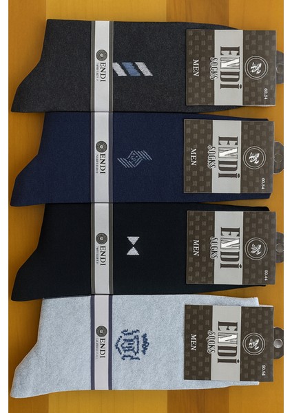 Pamuk Erkek Mevsimlik Ekonomik Çorap Seti 4 Çift Uzun Konforlu Dayanıklı Günlük