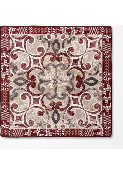 Kırmızı Desenli Twill Ipek EŞARP-0918 modelleri