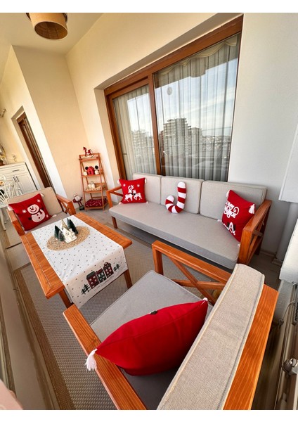 Bahçe Mobilyası Balkon Takımı 3lü Koltuk I 2 x Tekli Koltuk I Masa I Minderler Dahil l Yastık ve Masa Örtüsü Dahil Değil fırsatları