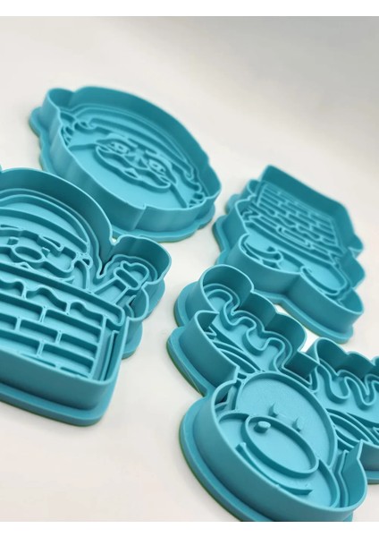 Yılbaşı Noel Baba & Ren Geyiği Kurabiye Kalıbı | Christmas Cookie Cutter Set fiyatları