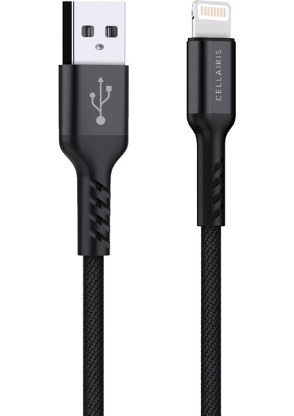 Premium Naylon Lightning Kablo 1m - Siyah modelleri