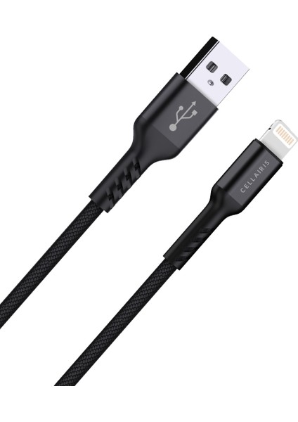 Premium Naylon Lightning Kablo 1m - Siyah fırsatları