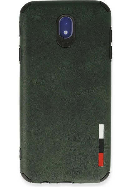 MYT09 Samsung Galaxy J7 Pro / J730 Kılıf Loop Deri Silikon - Yeşil