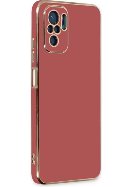 MYT09 Xiaomi Redmi Note 10 Kılıf Volet Silikon - Kırmızı