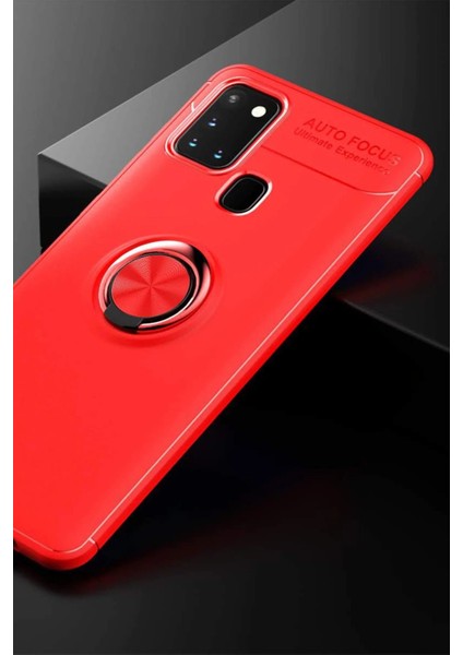MYT09 Samsung Galaxy M31 Kılıf Range Yüzüklü Silikon - Kırmızı fiyatları