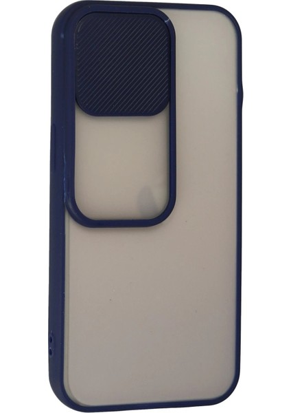 MYT09 iPhone 13 Pro Kılıf Palm Buzlu Kamera Sürgülü Silikon - Lacivert fiyatları