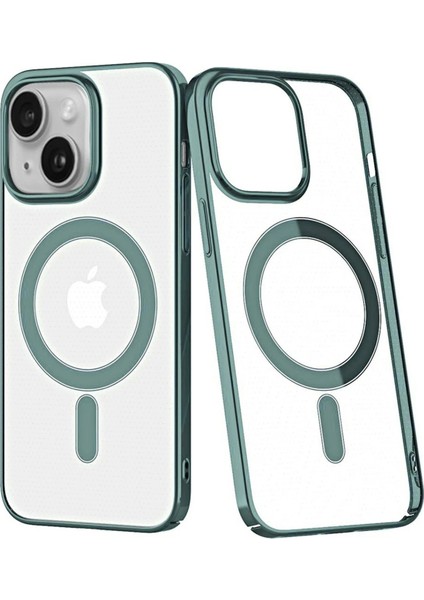 MYT09 iPhone 14 Plus Kılıf Element Magneticsafe Sert Kapak - Köknar Yeşili
