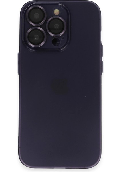 MYT09 iPhone 14 Pro Max Kılıf Luko Lens Silikon - Derin Mor
