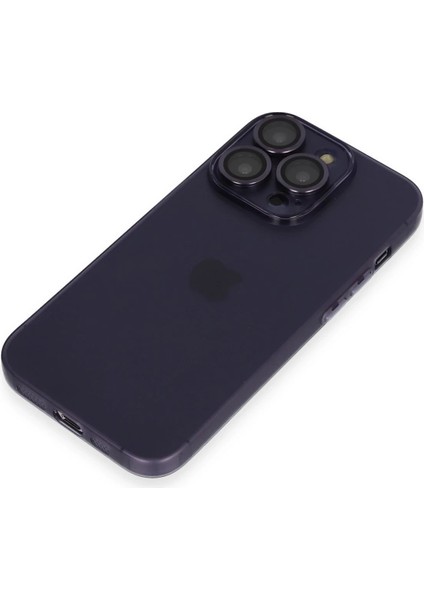 MYT09 iPhone 14 Pro Max Kılıf Luko Lens Silikon - Derin Mor