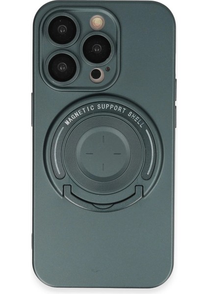 MYT09 iPhone 14 Pro Kılıf Lukka Magneticsafe Kapak - Koyu Yeşil