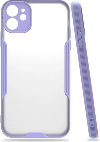 MYT09 iPhone 11 Kılıf Platin Silikon - Lila