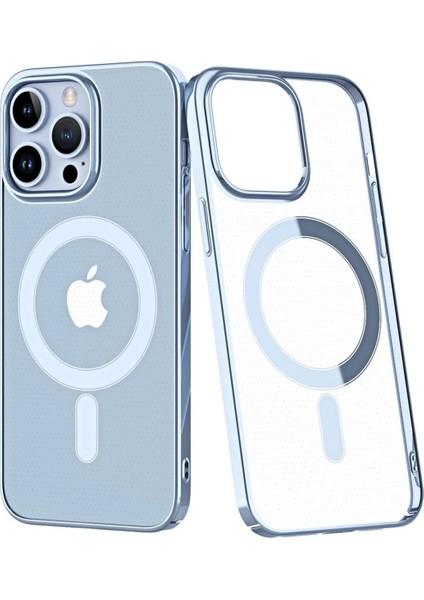 MYT09 iPhone 14 Pro Max Kılıf Element Magneticsafe Sert Kapak - Sierra Blue