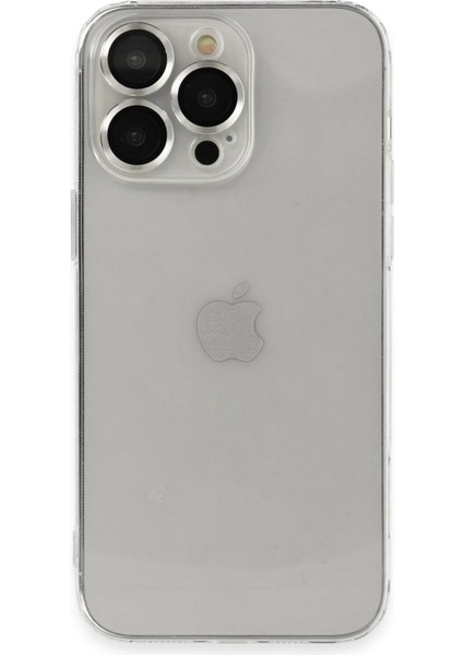 MYT09 iPhone 14 Pro Kılıf Luko Lens Silikon - Gümüş