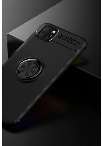 MYT09 Huawei Y5P Kılıf Range Yüzüklü Silikon - Siyah fiyatları