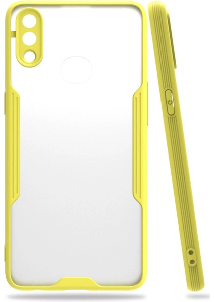 MYT09 Samsung Galaxy A10S Kılıf Platin Silikon - Sarı