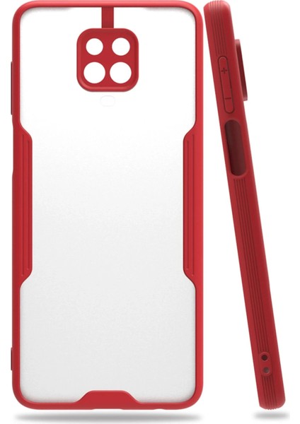 MYT09 Xiaomi Redmi Note 9s Kılıf Platin Silikon - Kırmızı