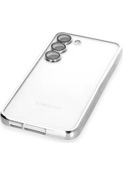 MYT09 Samsung Galaxy S23 Plus Kılıf Lensli Silikon - Gümüş fırsatları
