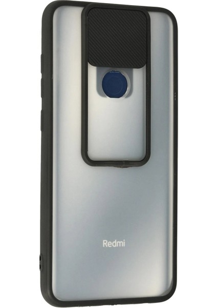 MYT09 Xiaomi Redmi Note 9 Kılıf Palm Buzlu Kamera Sürgülü Silikon - Siyah modelleri
