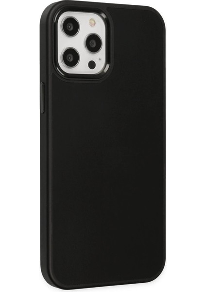 MYT09 iPhone 12 Pro Max Kılıf Asya Deri Silikon - Siyah fiyatları