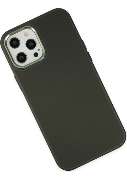 MYT09 iPhone 12 Pro Max Kılıf Asya Deri Silikon - Koyu Yeşil modelleri
