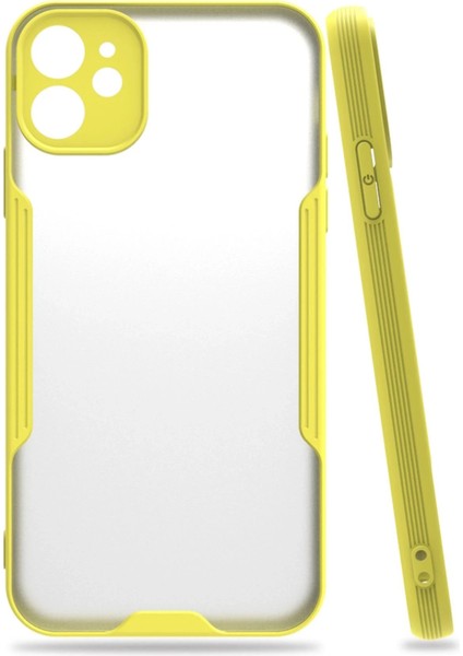 MYT09 iPhone 11 Kılıf Platin Silikon - Sarı