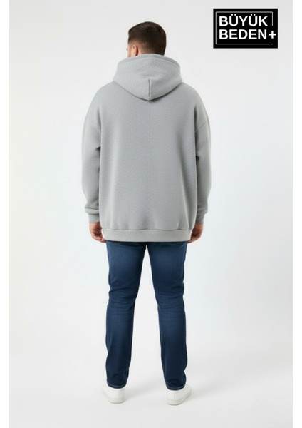 Erkek Büyük Beden Hoodie –rahat Kalıp Konforlu Unified Baskılı Sweatshirt SPR26BSW968 modelleri