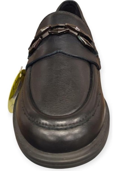 Mammamia D25KA-3800 Kısa Topuk Kadın Loafer Deri Ayakkabı fırsatları