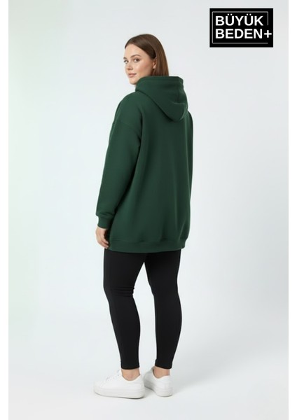 Kadın Büyük Beden Rahat Kalıp Hoodie -Unified Baskılı Kapüşonlu Sweatshirt SPR26BSWK968 fiyatları