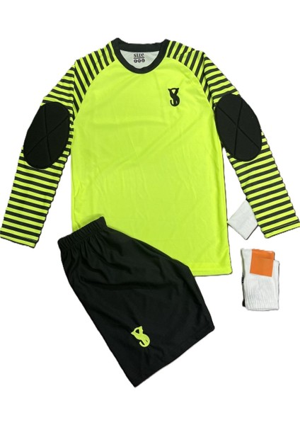 Kaleci Yeşil Iç Saha Forması Forma+Şhort+Çorap+Bileklik Hediyeli 4'lü Set Forma