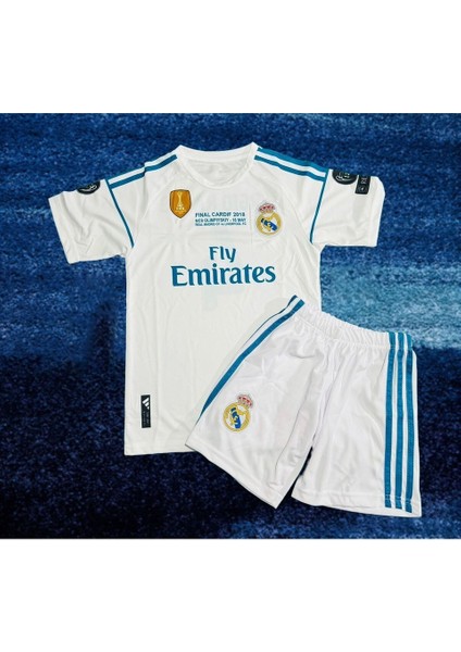 2017 Sezon Kiev Ronaldo Real Madri'd Futbol Çocuk Forması 2'li Set Forma+ Short