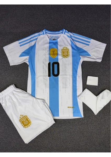 Leo Messi Arjantin 2025/26 Yeni Sezon Futbol Çocuk Forması 4'lü Set Çorap Bileklik Hediyeli fiyatları