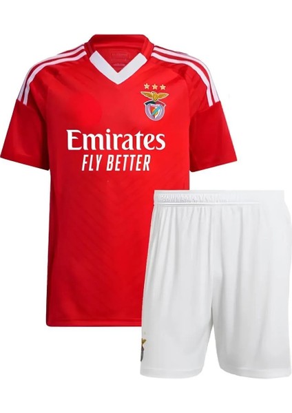 Benfica K.aktürkoğlu Kırmızı 2025 Sezon Futbol Çocuk Forması 2'li Set Forma + Şhort