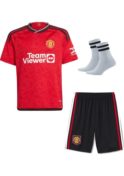 M.united Bruno Fernandes 2023/24 Sezon Futbol Çocuk Forması 3'lü Set Çorap Hediyeli