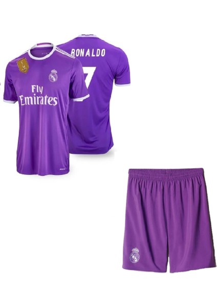 2016/17 Card'iff Ronaldo 7 Real Madri'd Futbol Çocuk Forması 2'li Set Forma + Şhort