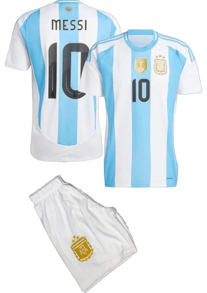 Leo Messi Arjantin 2025/26 Yeni Sezon Futbol Çocuk Forması 2'li Set Forma + Short