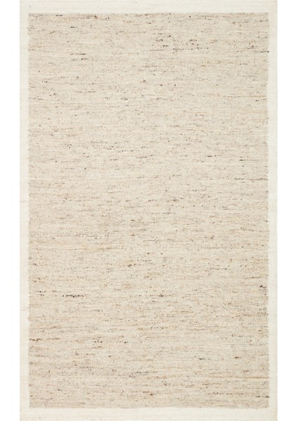 Soul Grey Cream, Yün ve Jüt ile Üretilen Kendinden Bordürlü Modern %100 Doğal Salon Halısı