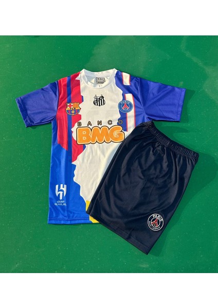 Neymar Tüm Klüpler Futbol Takımı Özel Tasarım Futbol Çocuk Forması 4'lü Set Çorap+ Bileklik Hediyeli fiyatları