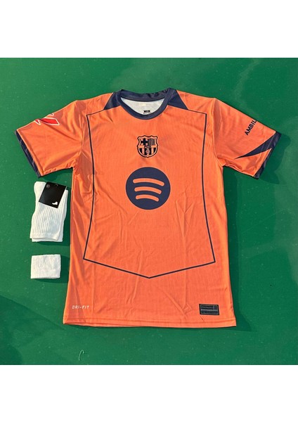 Barcelona Lamin Yamal Yeni Sezon 2025/26 Sezon Çocuk Forması 4'lü Set (Turuncu) fiyatları