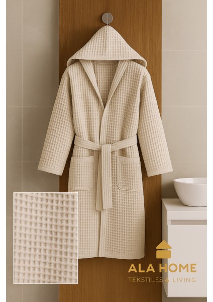 Waffle Desen Pike Unisex Bornoz | %100 Pamuklu Pike Bornoz fiyatları