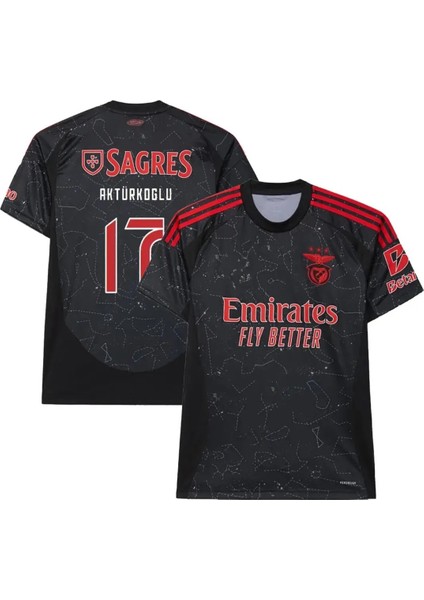 Benfica K.aktürkoğlu Siyah 2025 Sezon Futbol Çocuk Forması 2'li Set Forma + Şhort fiyatları