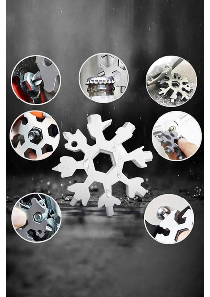 Çok Amaçlı Metal Kar Tanesi Tornavida Seti Taşınabilir Pratik Alyan Takımı 19 In 1 Anahtarlık Açıcı fırsatları