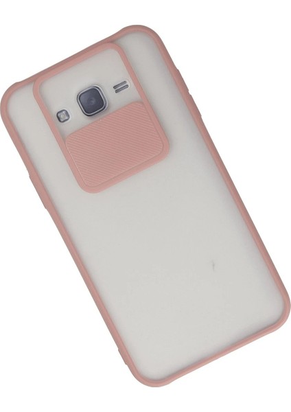 MYT09 Samsung Galaxy J7 Kılıf Palm Buzlu Kamera Sürgülü Silikon - Pembe modelleri