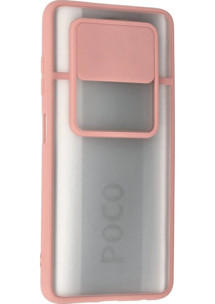 MYT09 Xiaomi Pocophone X3 Kılıf Palm Buzlu Kamera Sürgülü Silikon - Pembe modelleri