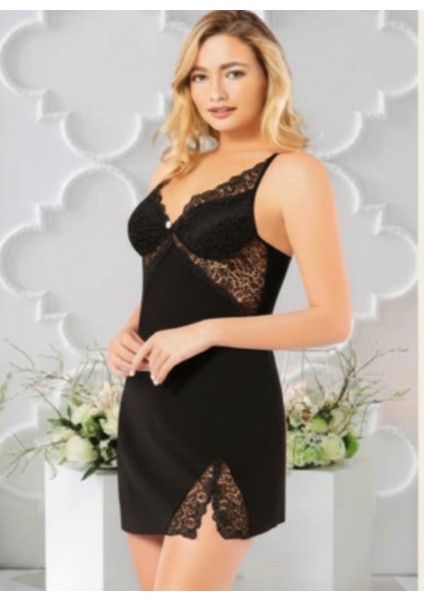 Bayan Penye 6'lı Kısa Gecelik & Sabahlık Takım