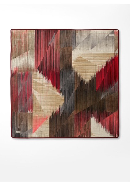 Bordo Çizgi Desen Twill Ipek EŞARP-0916 modelleri