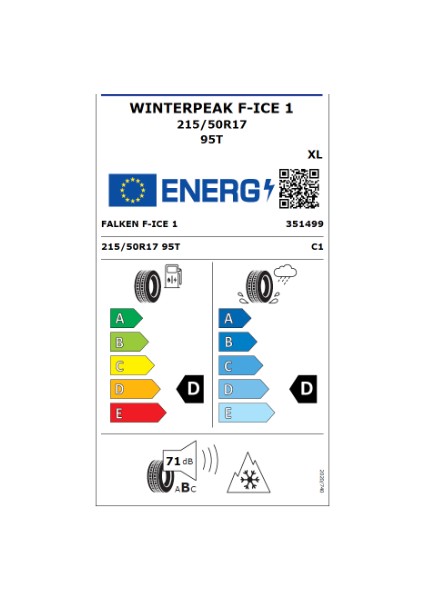 215/50 R17 Tl 95T Xl Winter Peak F-Ice1 Oto Kış Lastiği ( Üretim Yılı: 2025 ) fiyatları