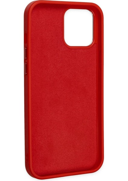 MYT09 iPhone 12 Pro Max Kılıf Asya Deri Silikon - Kırmızı fırsatları