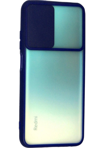 MYT09 Xiaomi Redmi Note 10 Kılıf Palm Buzlu Kamera Sürgülü Silikon - Lacivert fiyatları