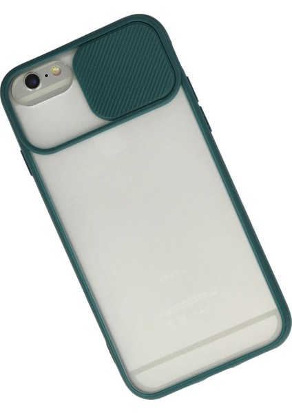 MYT09 iPhone 6 Plus Kılıf Palm Buzlu Kamera Sürgülü Silikon - Yeşil fiyatları
