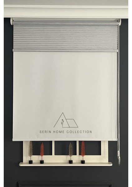 Gri Bambu Jaluzi Görünümlü Tül ve Stor Perde (Dayanıklı Alüminyum Kasa) indirimleri